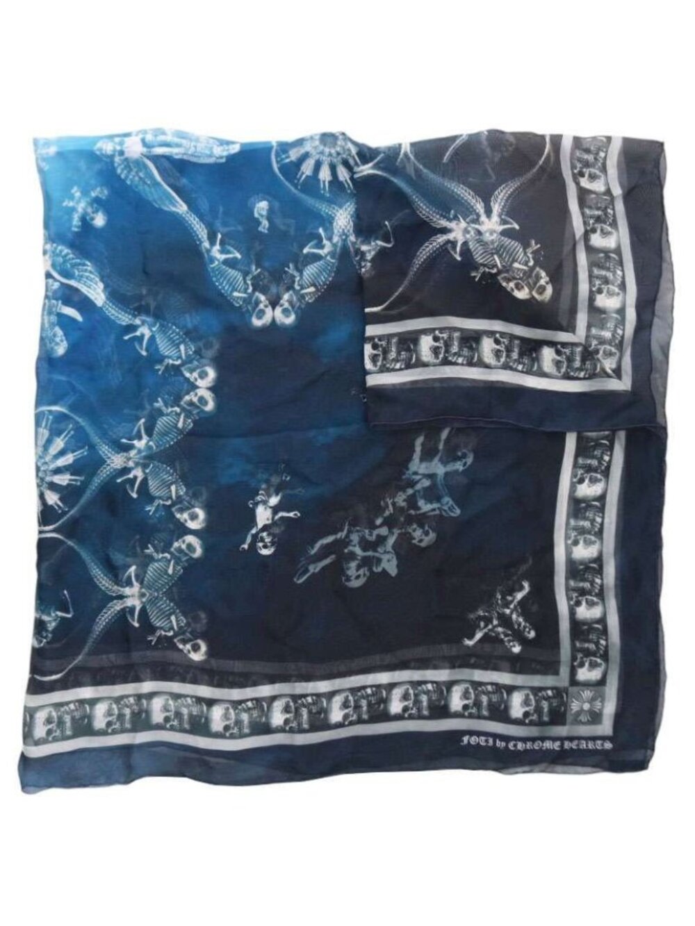 Chrome Hearts Foti Scarf Skull Silk Large